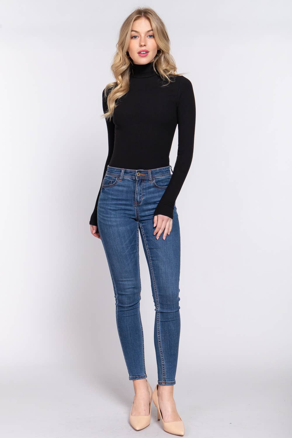 Long Sleeve Turtle Neck Bodysuit
