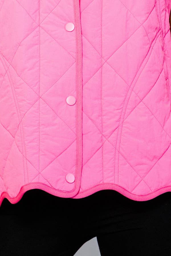 Quilted Vest With A Down-filled