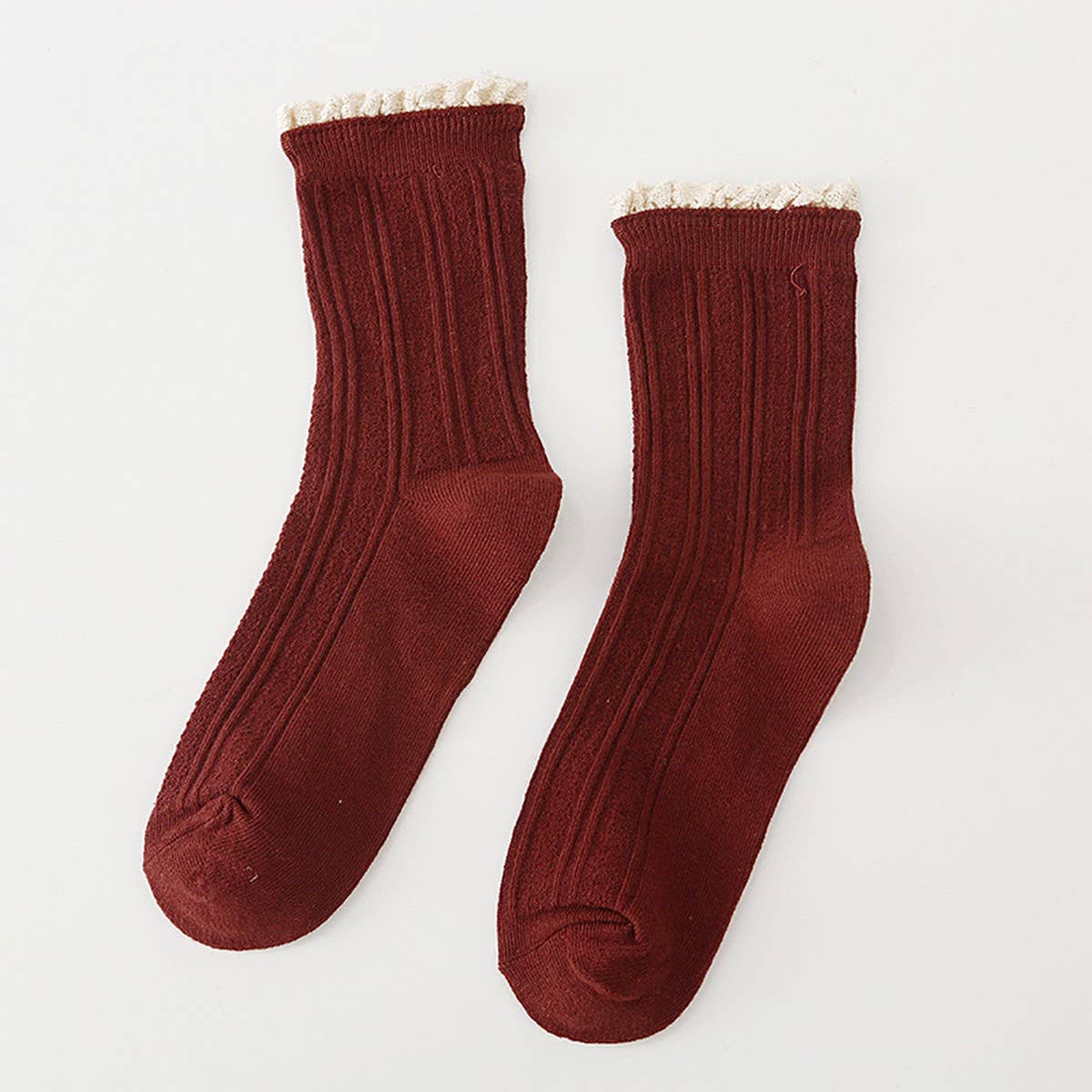 Ruffle detail mid socks