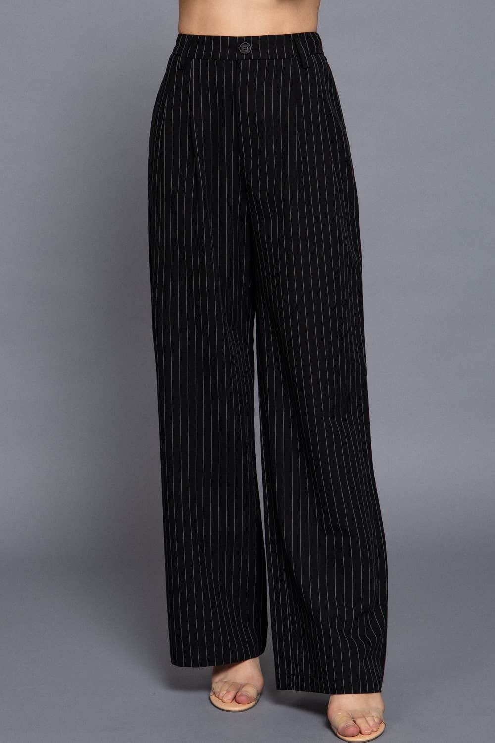 Pin Stripe Woven Straight Pants