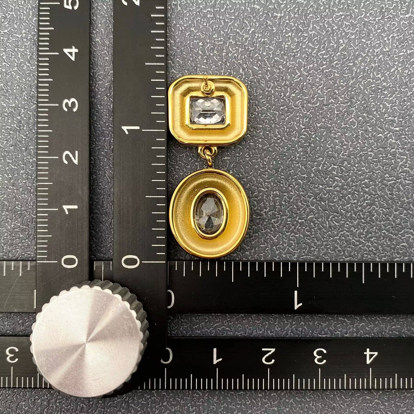 18K Gold Plated S.Steel Dangle Earrings