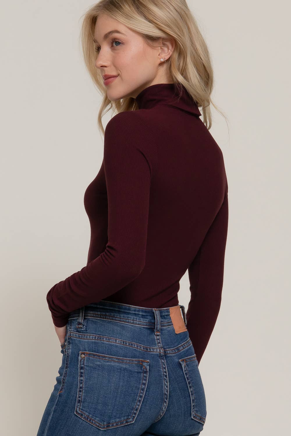 Long Sleeve Turtle Neck Bodysuit