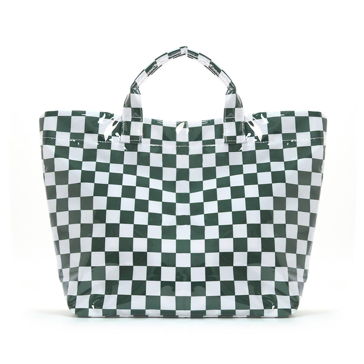 Color block Striped Tote Bag PVC Handbag