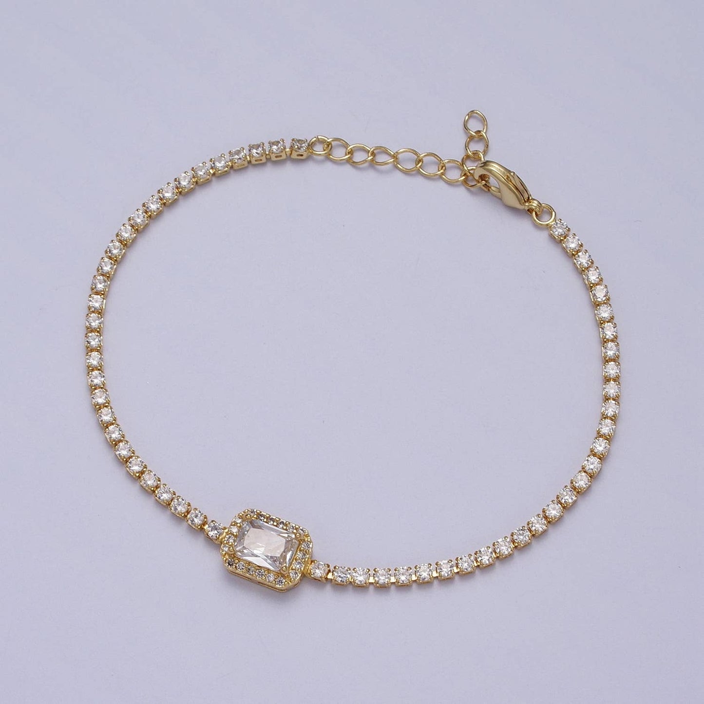 Colorful CZ Tennis Stackable Bracelet  WA1286~ WA1293