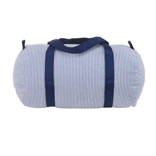 Navy Seersucker Baby Duffel | Mint