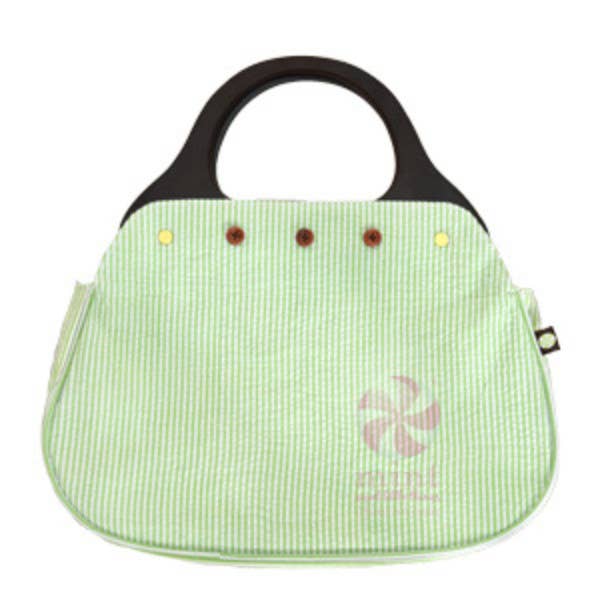 Lime Seersucker Bermuda Bag | Mint
