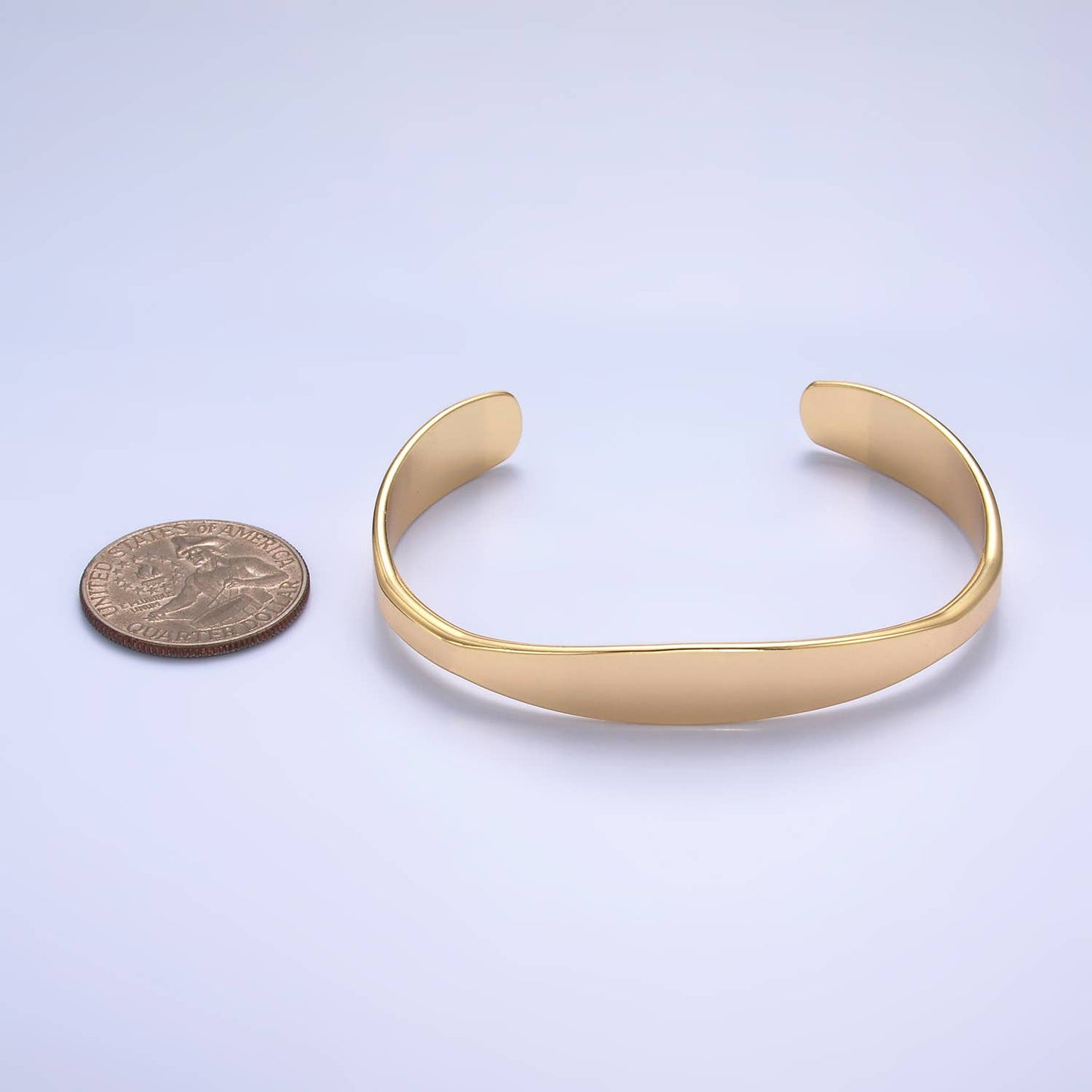 Minimalist 24K Gold Filled Band Cuff Bracelet | WA-2663