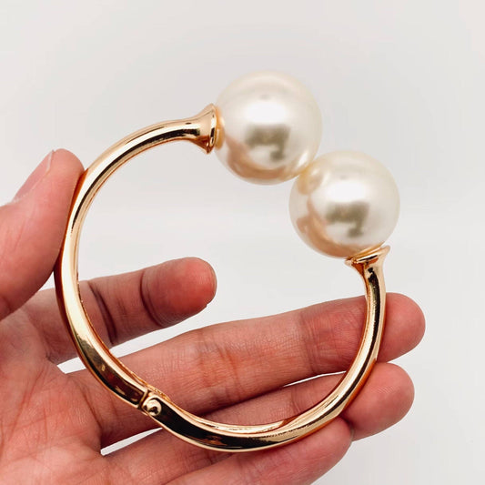 Large Pearl Opening Bangle
