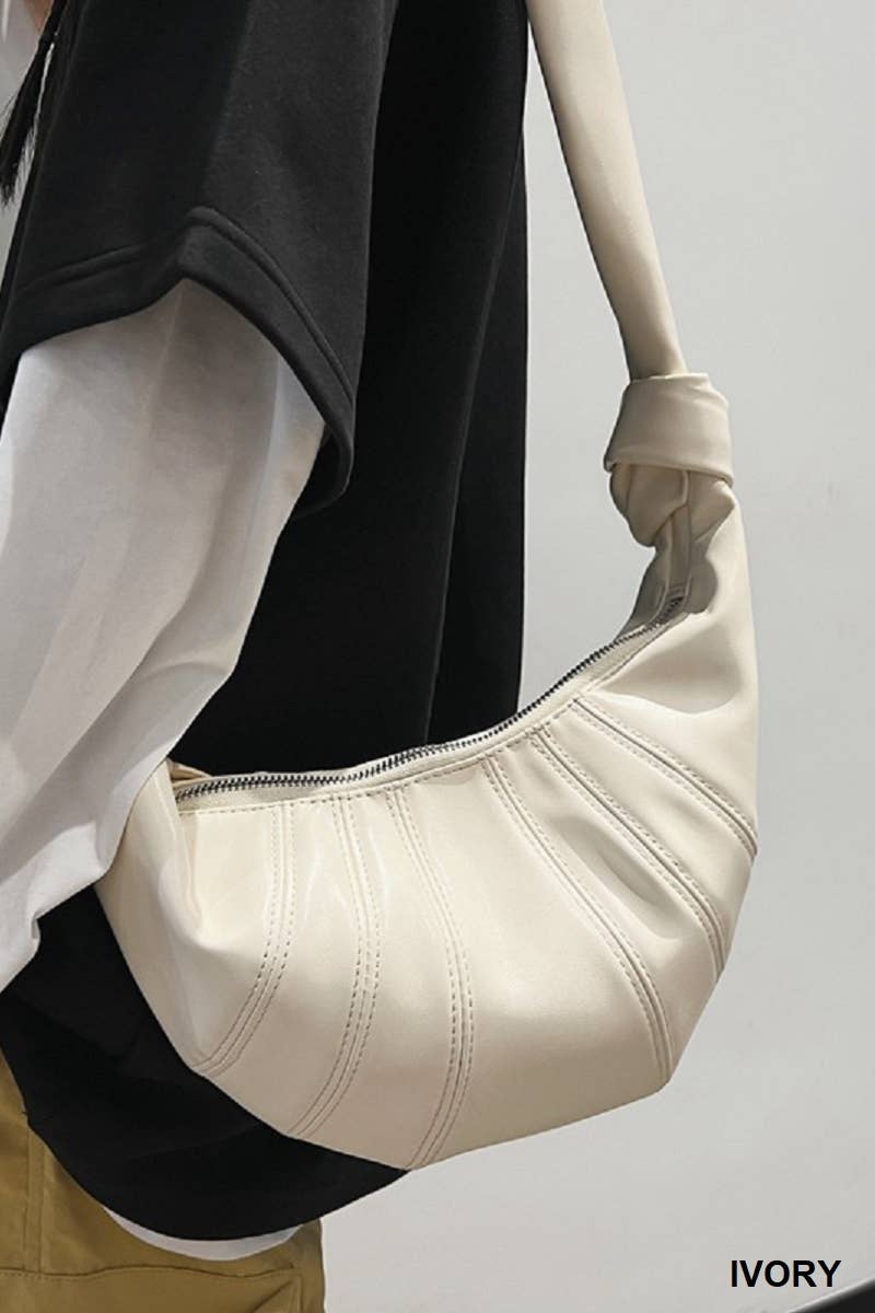 ", Crossbody Lightweight Half moon Bag