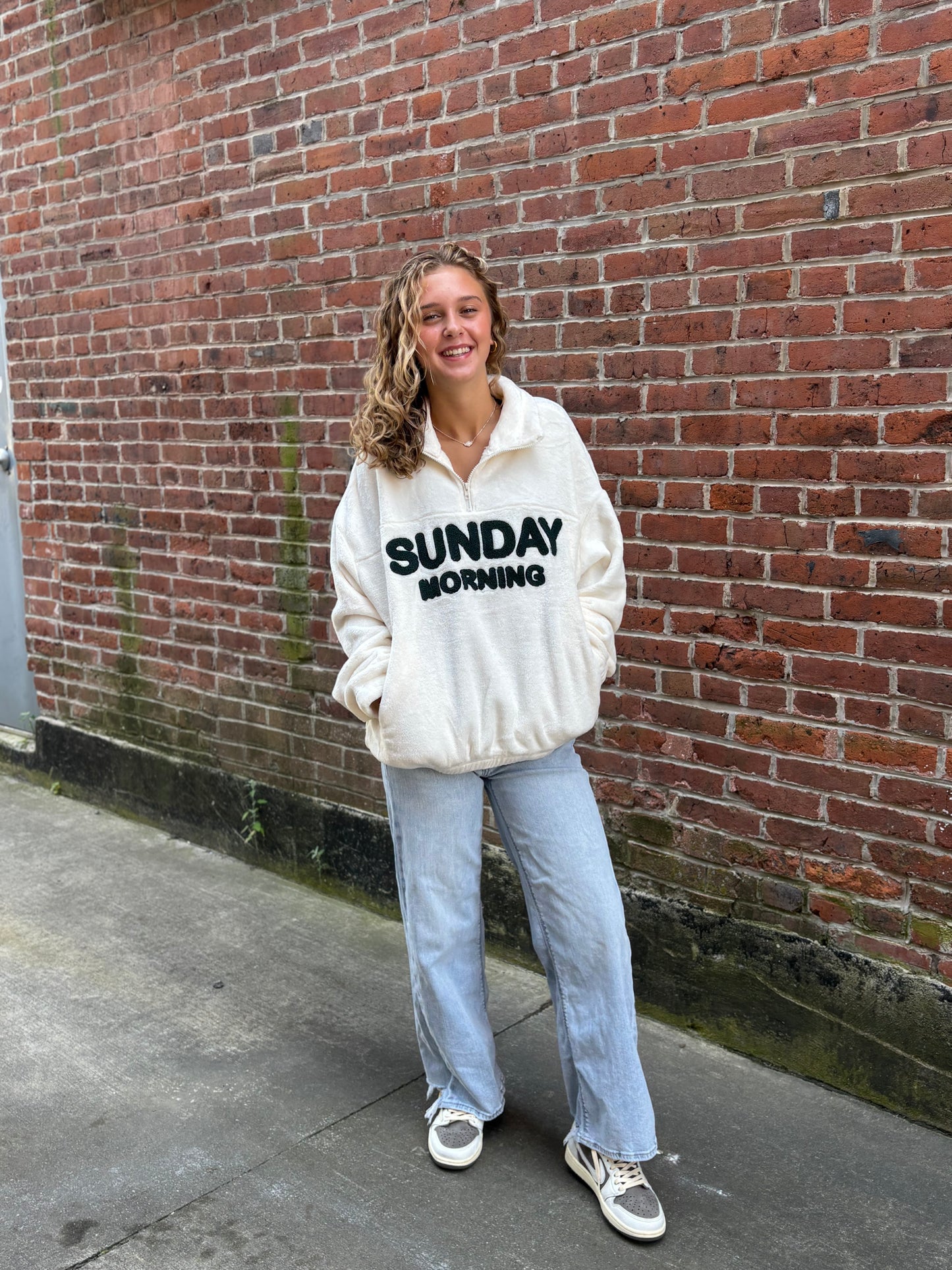 Sunday Morning Half-Zip Pullover Sweatshirt