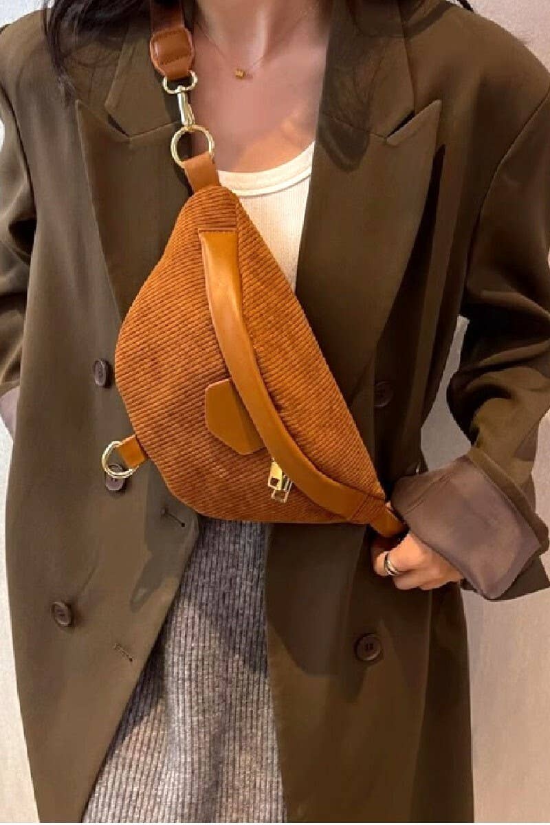 ", Crossbody Lightweight Half moon Bag
