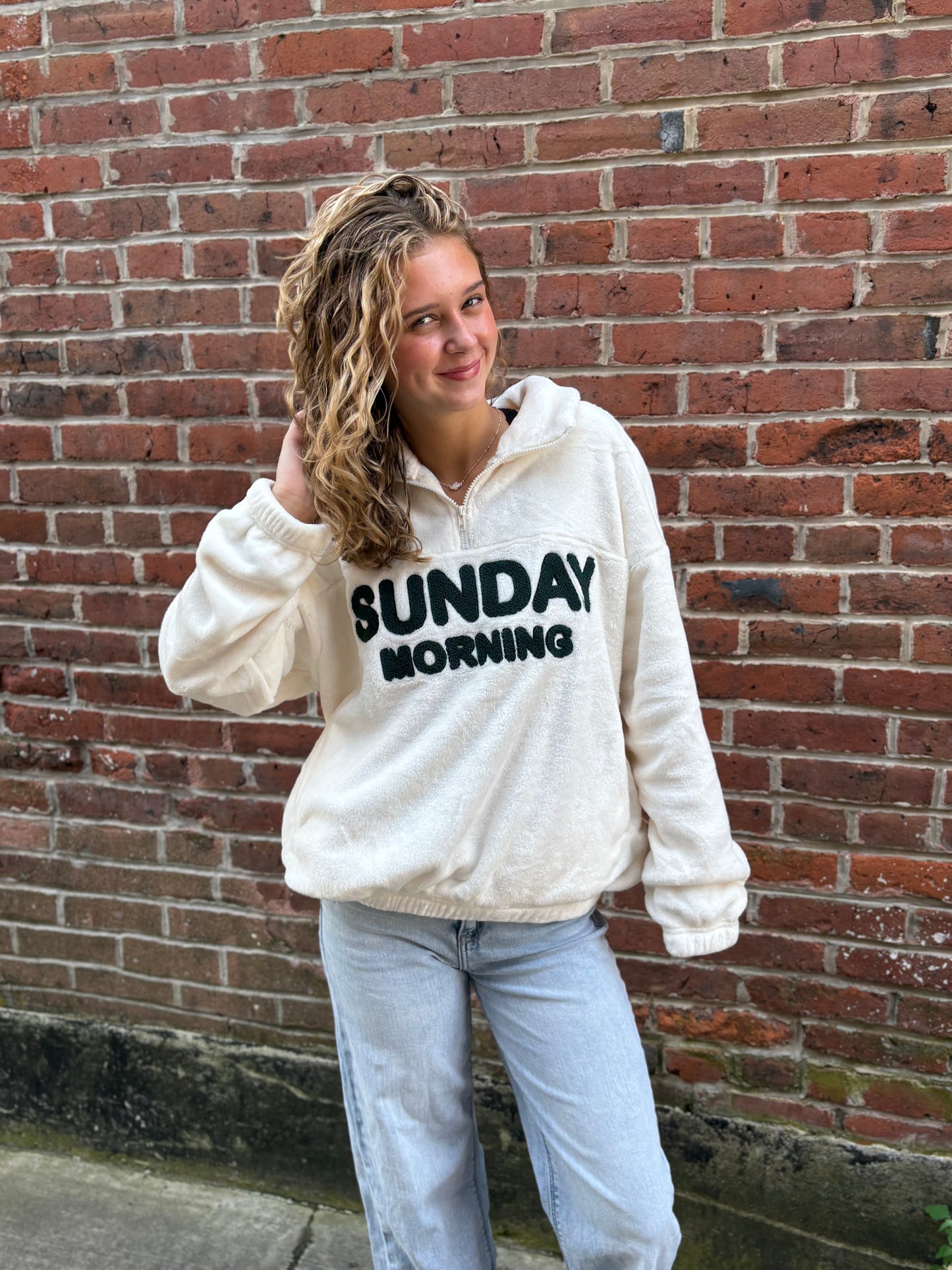 Sunday Morning Half-Zip Pullover Sweatshirt