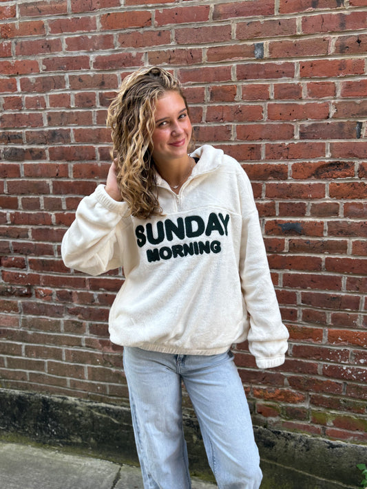 Sunday Morning Half-Zip Pullover Sweatshirt