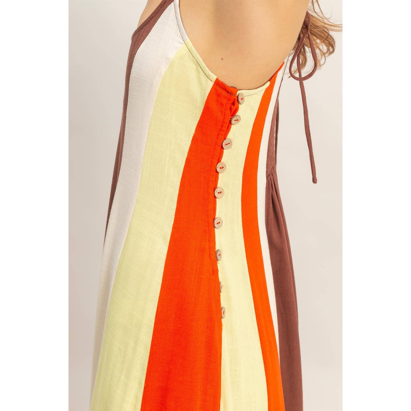 Strappy Colorblock Maxi Dress
