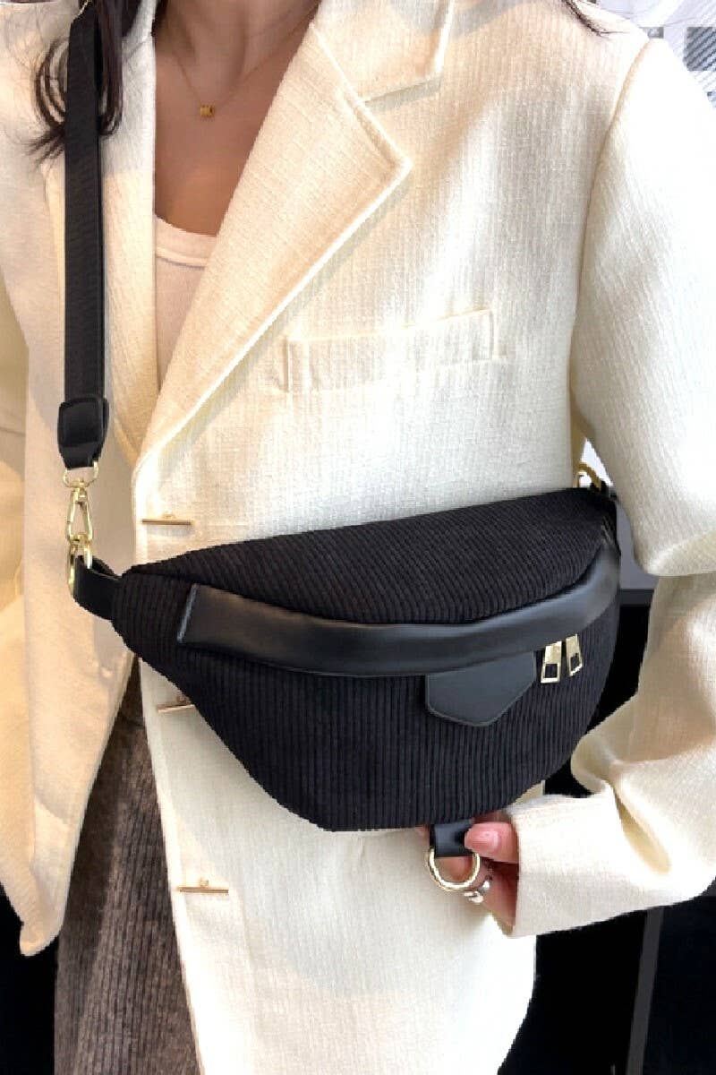 ", Crossbody Lightweight Half moon Bag