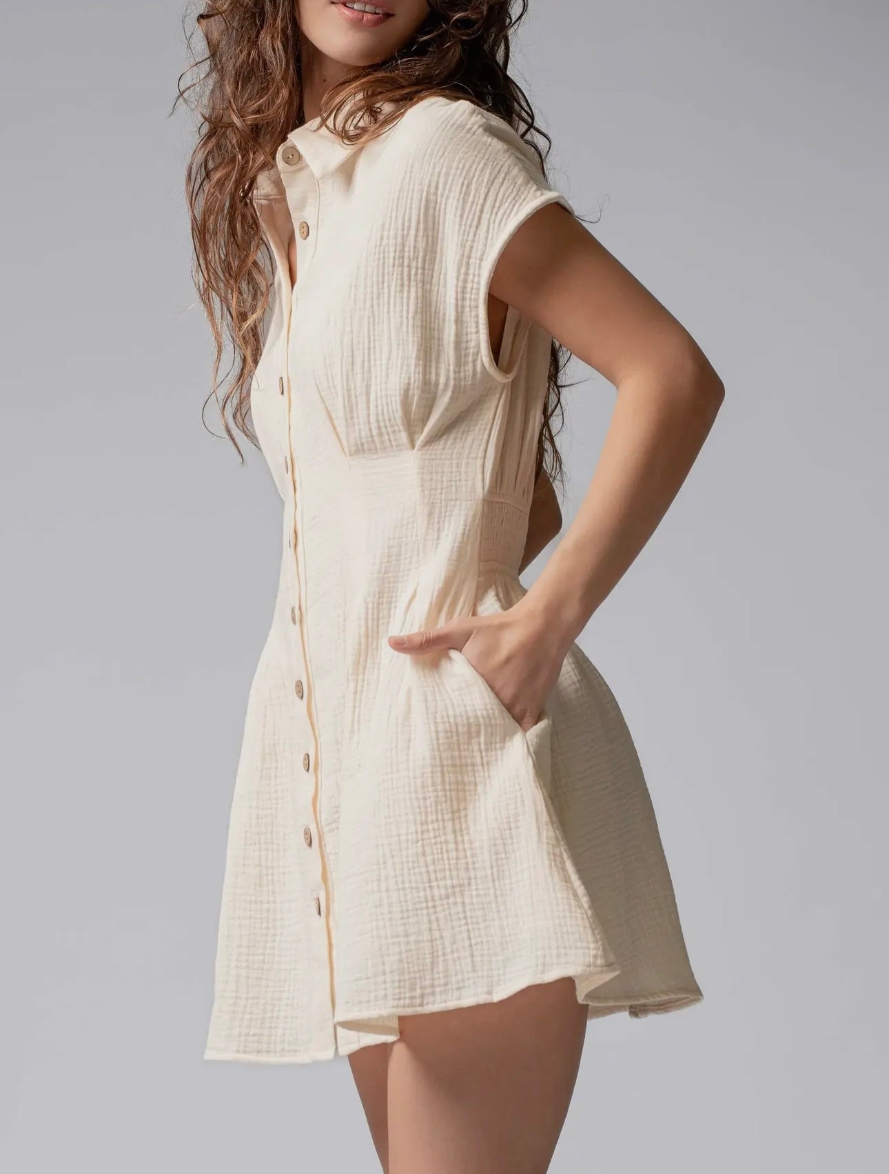 Gauze Mini Dress