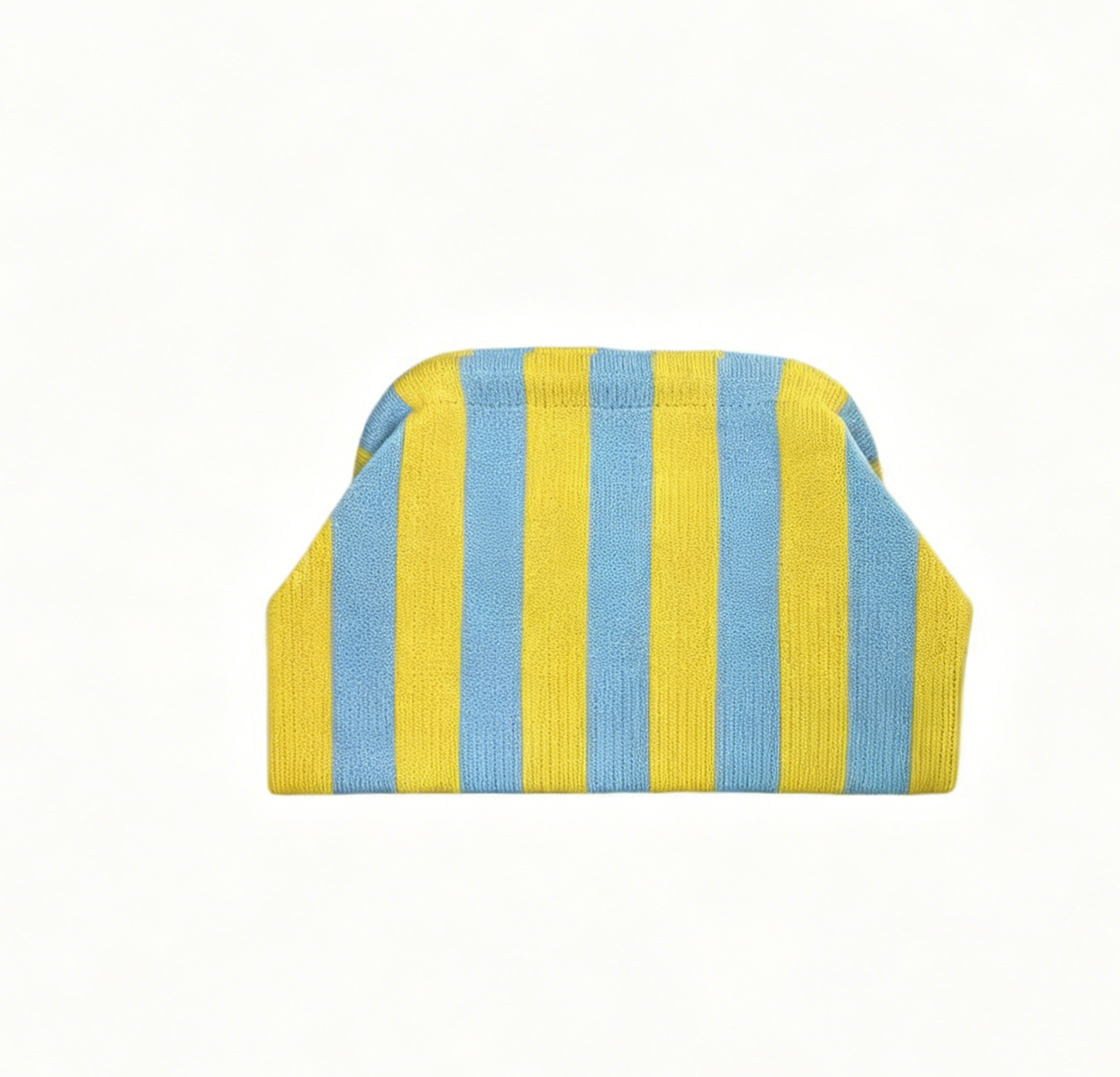 Stripe Knit Cosmetic Bag Beach Knit Clutch Pouch