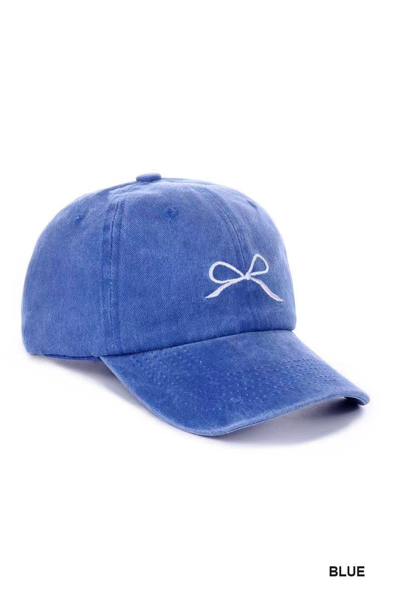 `.Ribbon Bow Embroidery Trucker Hat