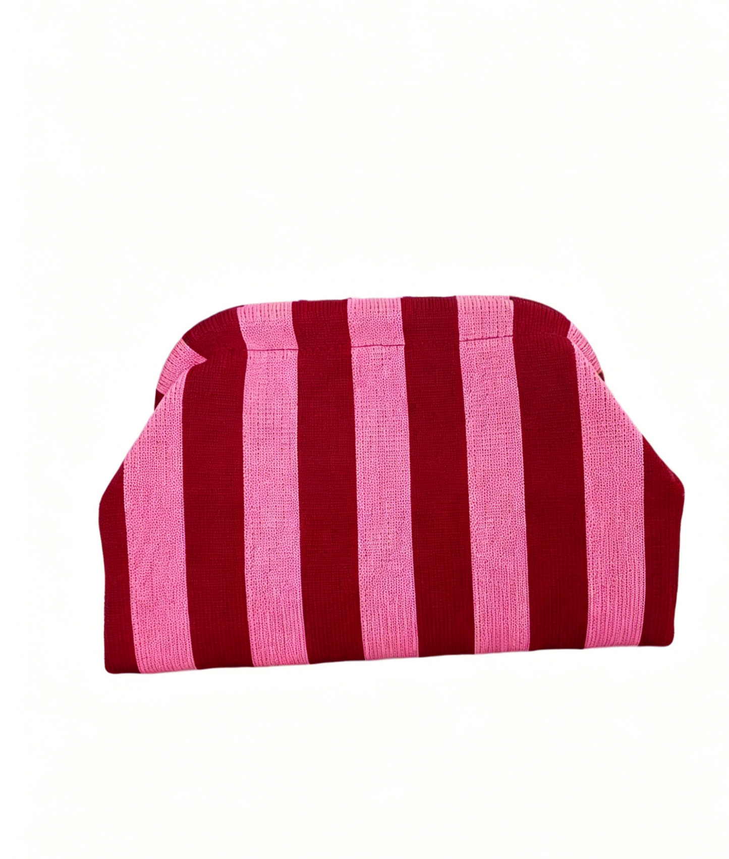 Stripe Knit Cosmetic Bag Beach Knit Clutch Pouch
