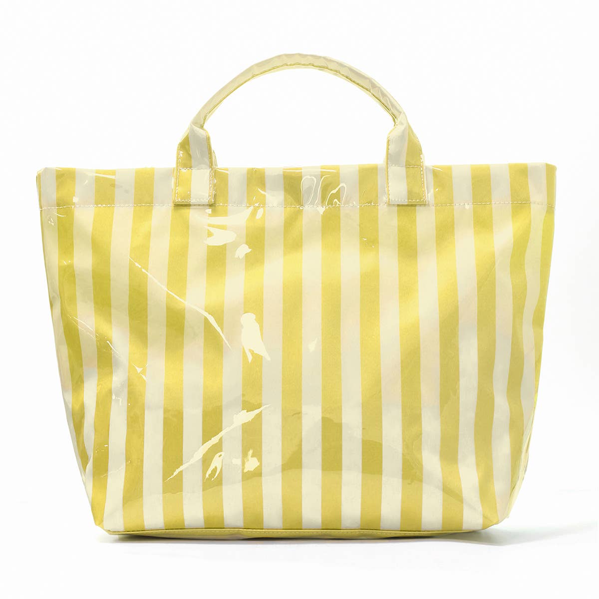 Color block Striped Tote Bag PVC Handbag
