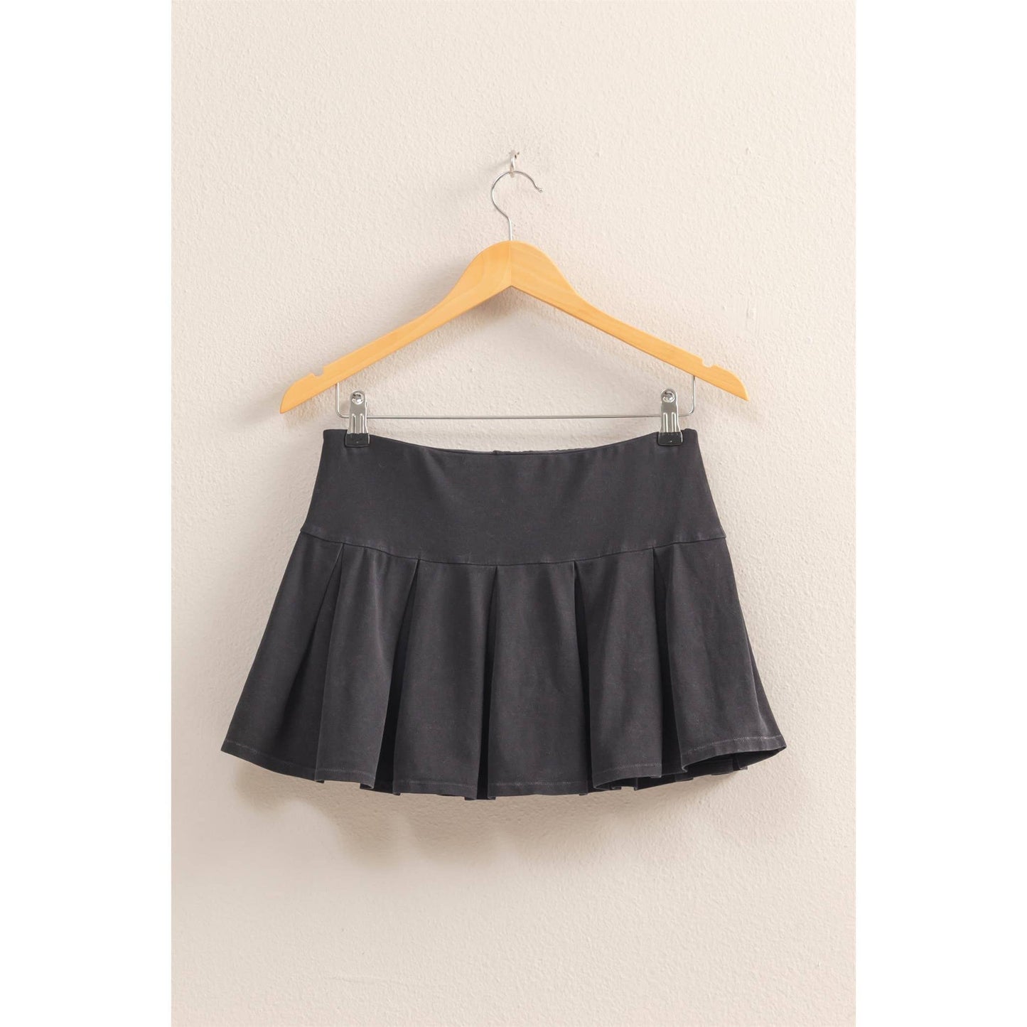 Mid Rise Pleated Mini Skort