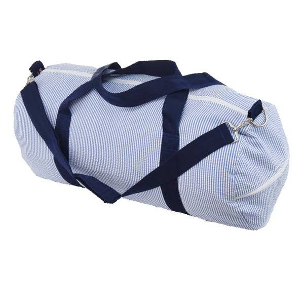 Navy Seersucker Weekend Duffel | Mint