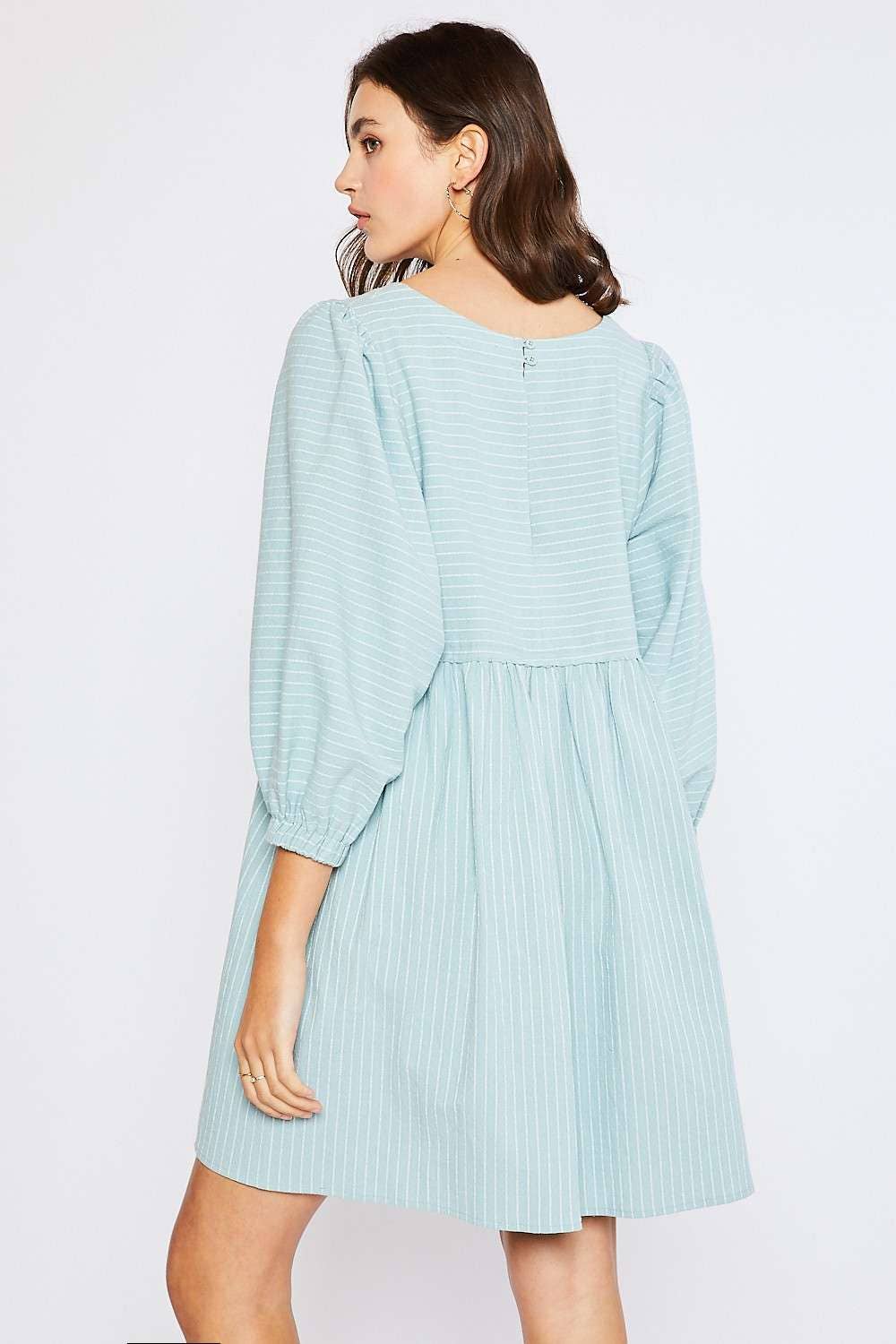 PUFF SLEEVE BABYDOLL DRESS