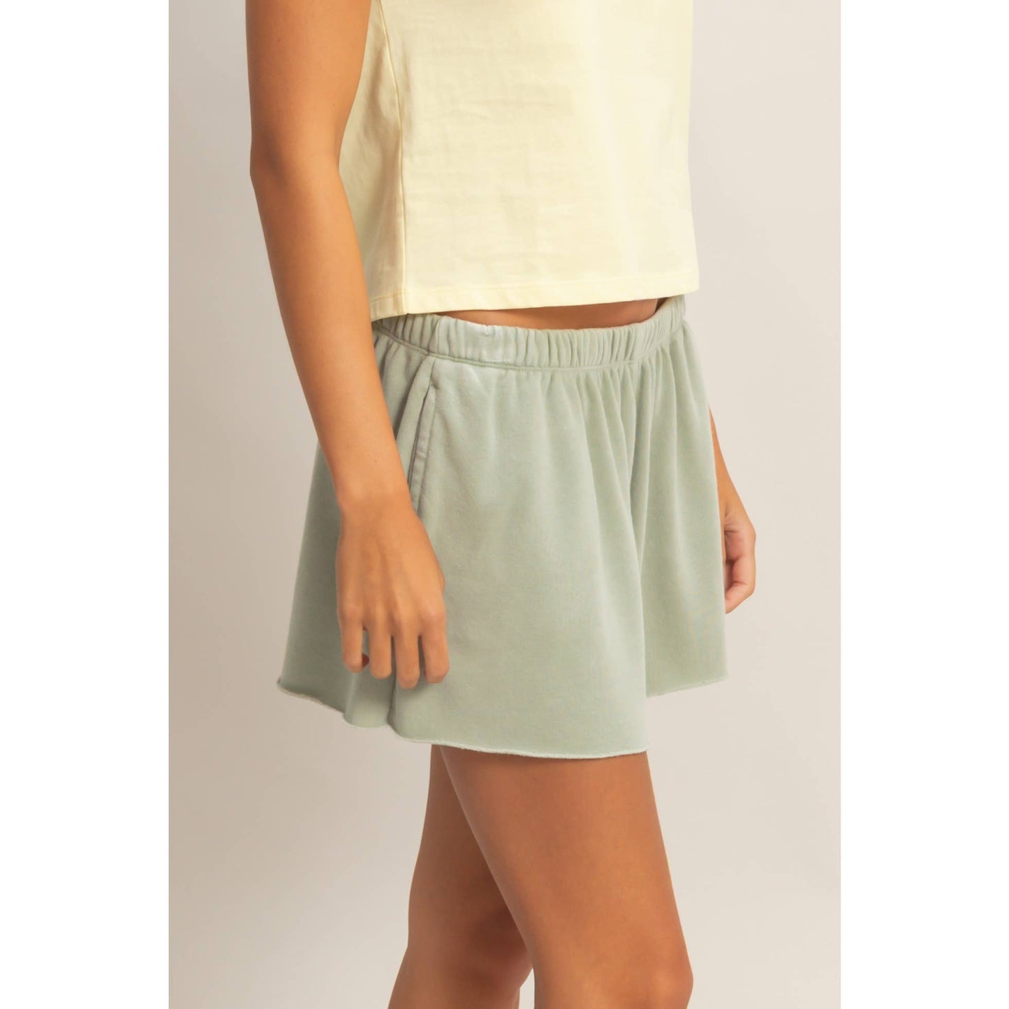 Mineral Wash French Terry Shorts and T- shirt set
