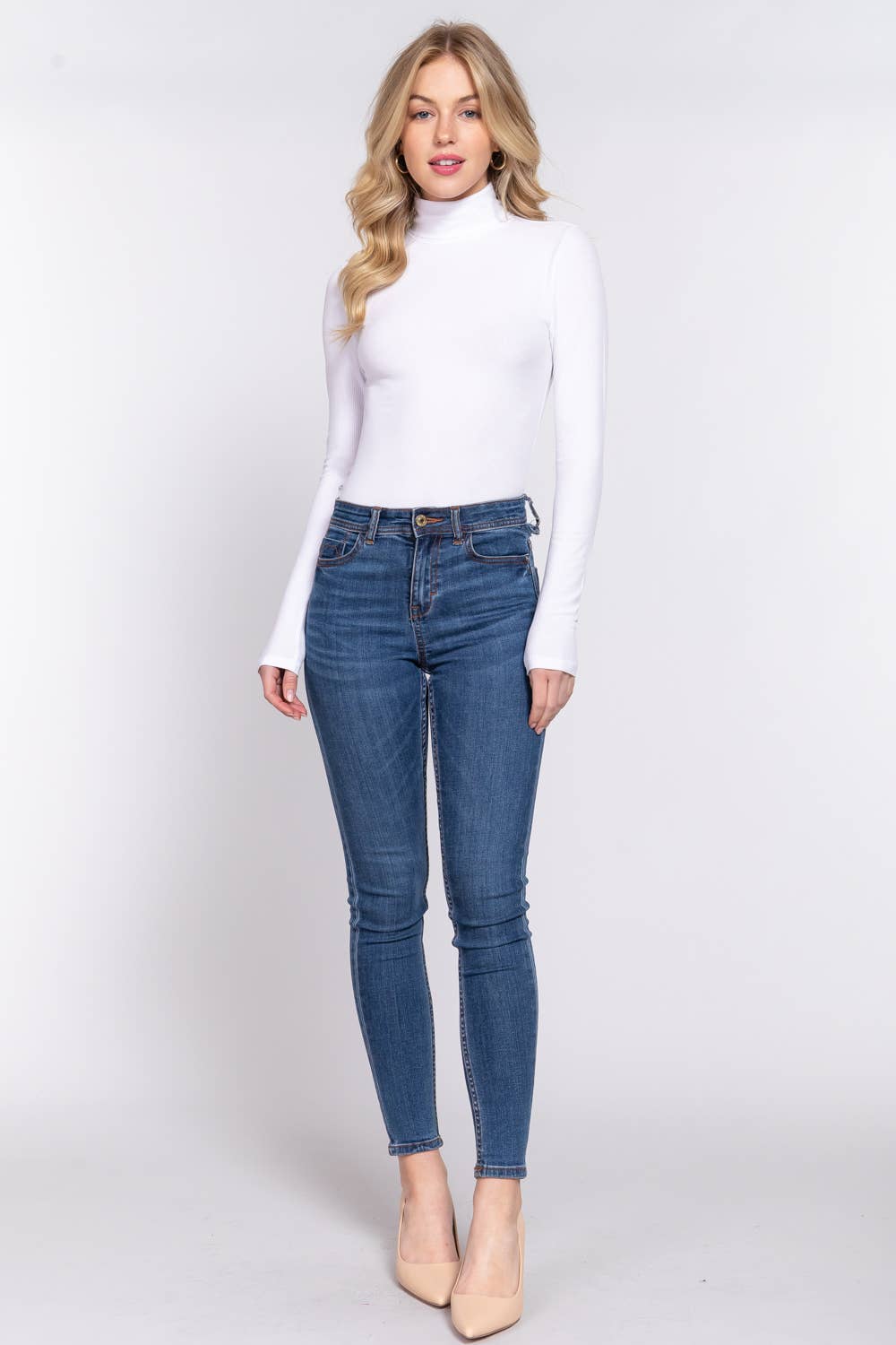 Long Sleeve Turtle Neck Bodysuit