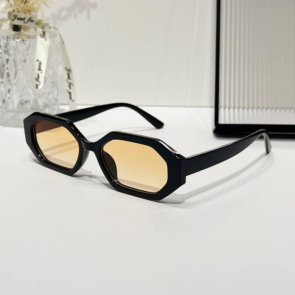 New geometric fashion polygon minimalistic sunglasses
