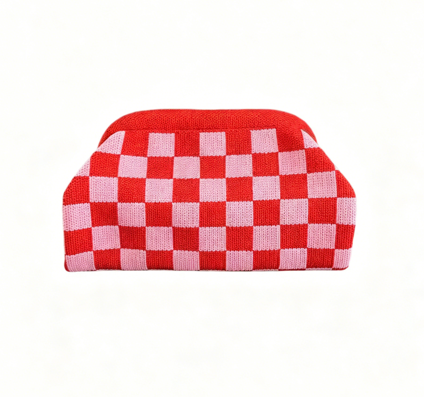 Stripe Knit Cosmetic Bag Beach Knit Clutch Pouch