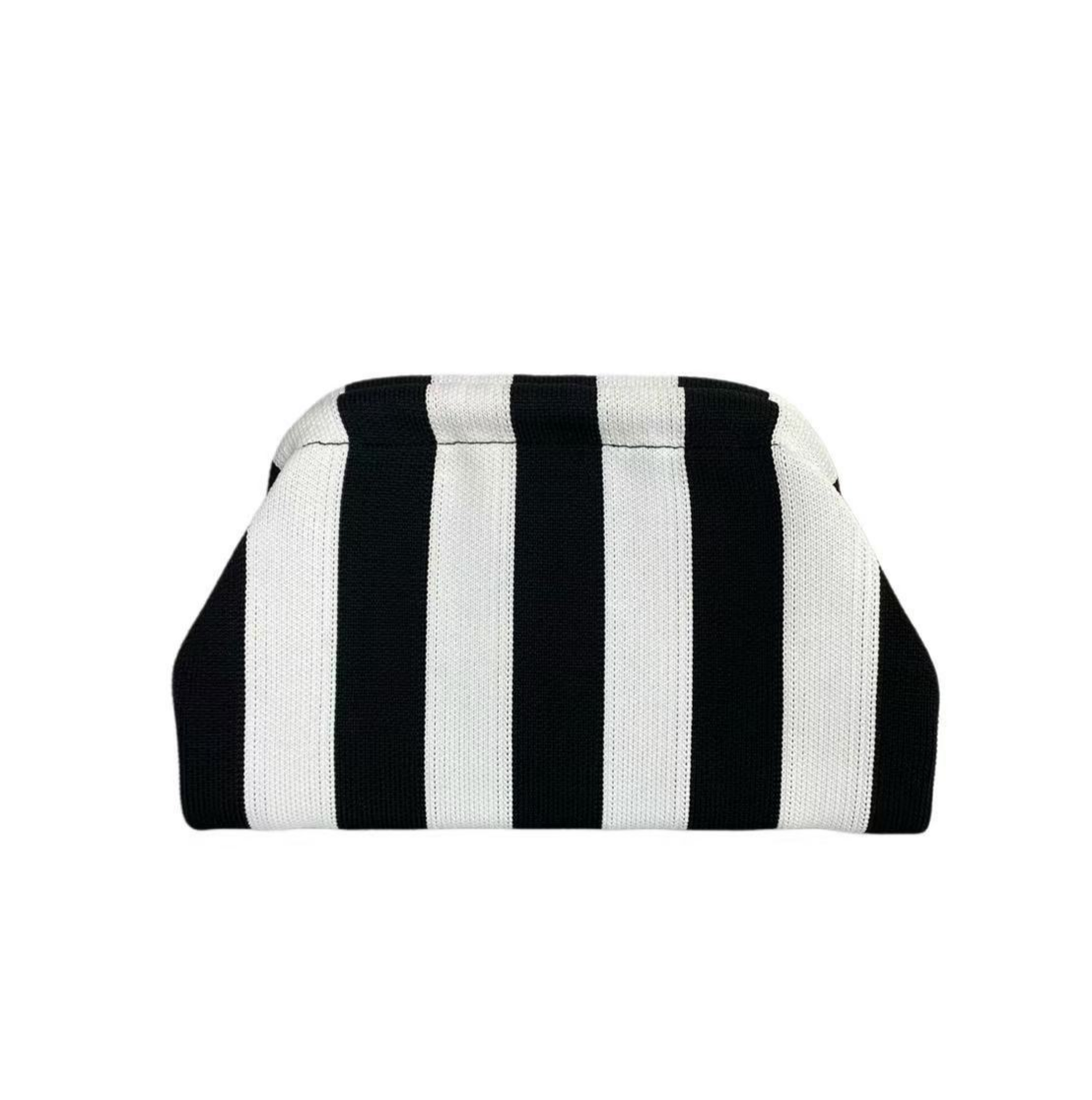 Stripe Knit Cosmetic Bag Beach Knit Clutch Pouch
