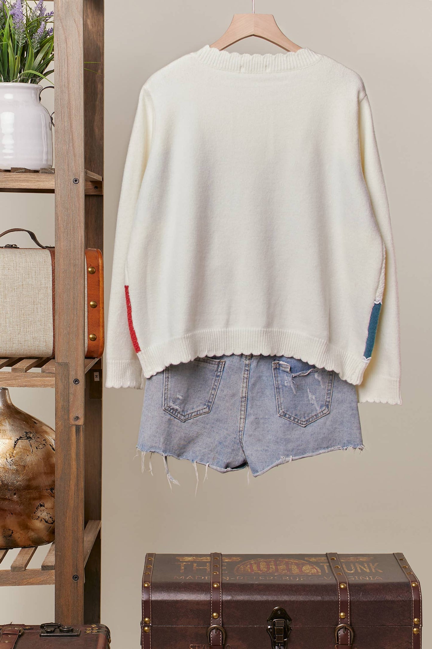 Color block Patchwork Knit Cardigan