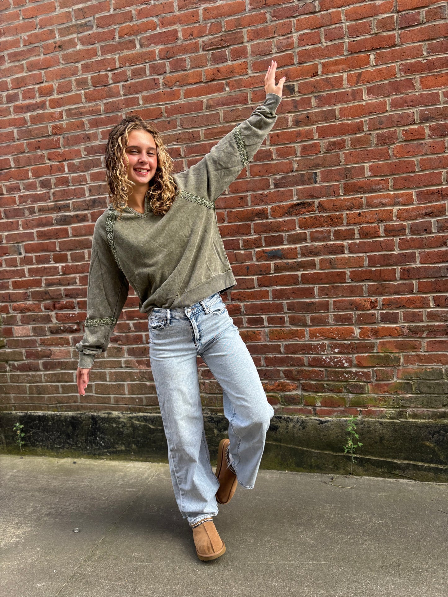Lace Patchwork Sweatshirt