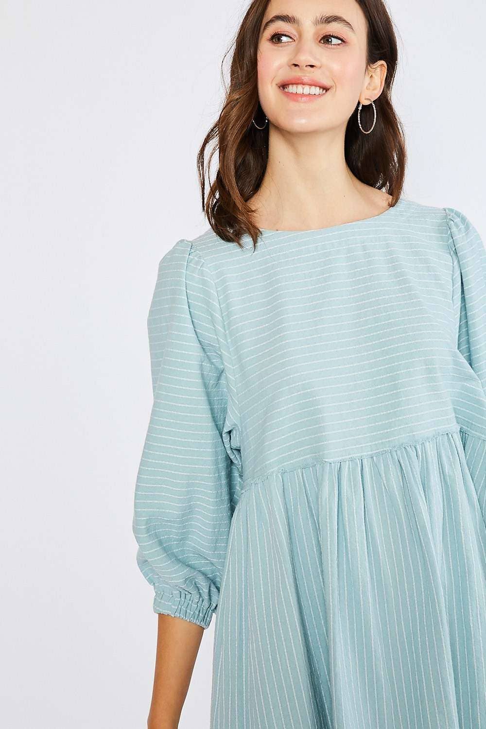 PUFF SLEEVE BABYDOLL DRESS