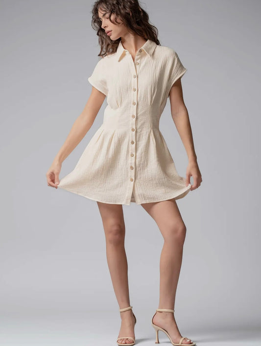Gauze Mini Dress