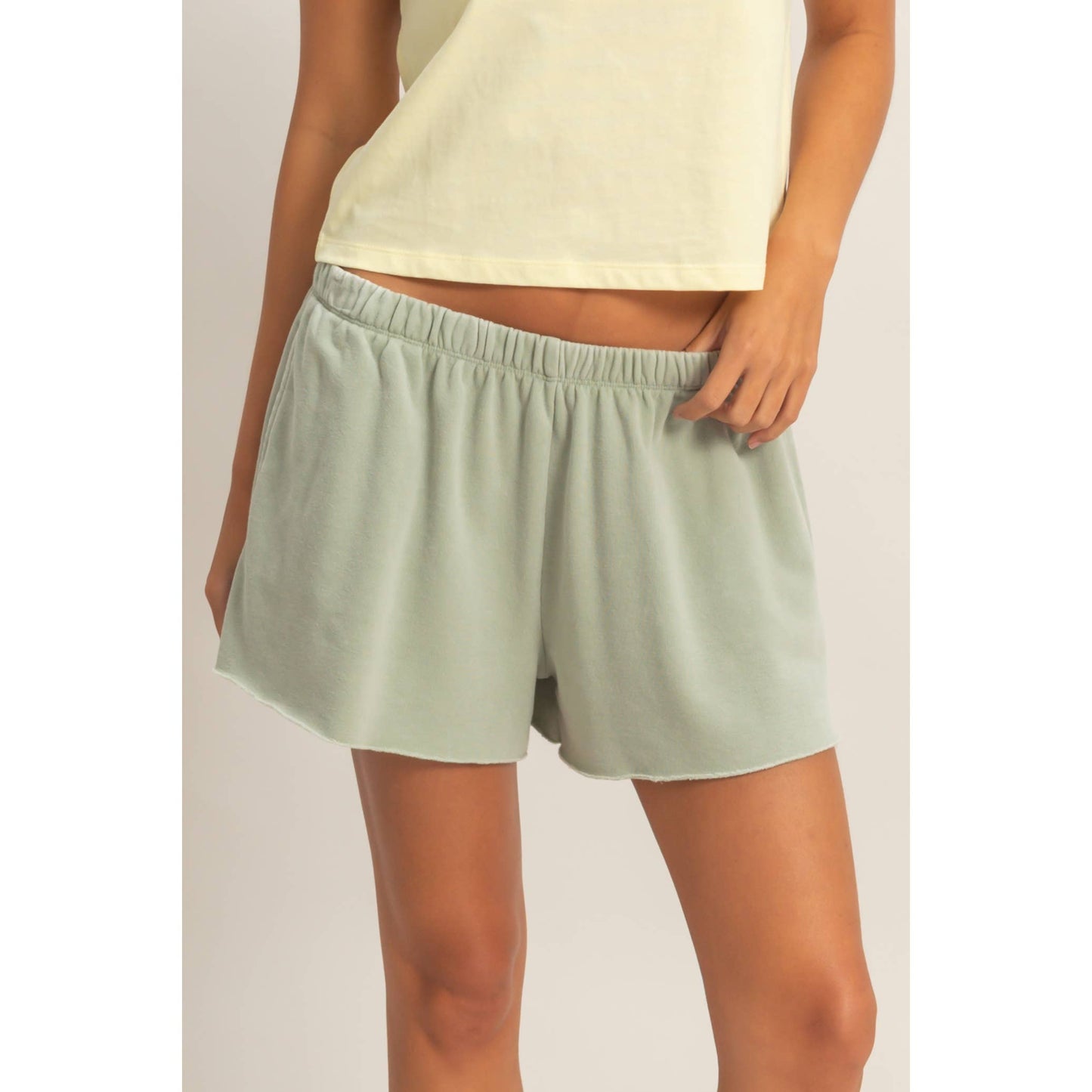 Mineral Wash French Terry Shorts and T- shirt set
