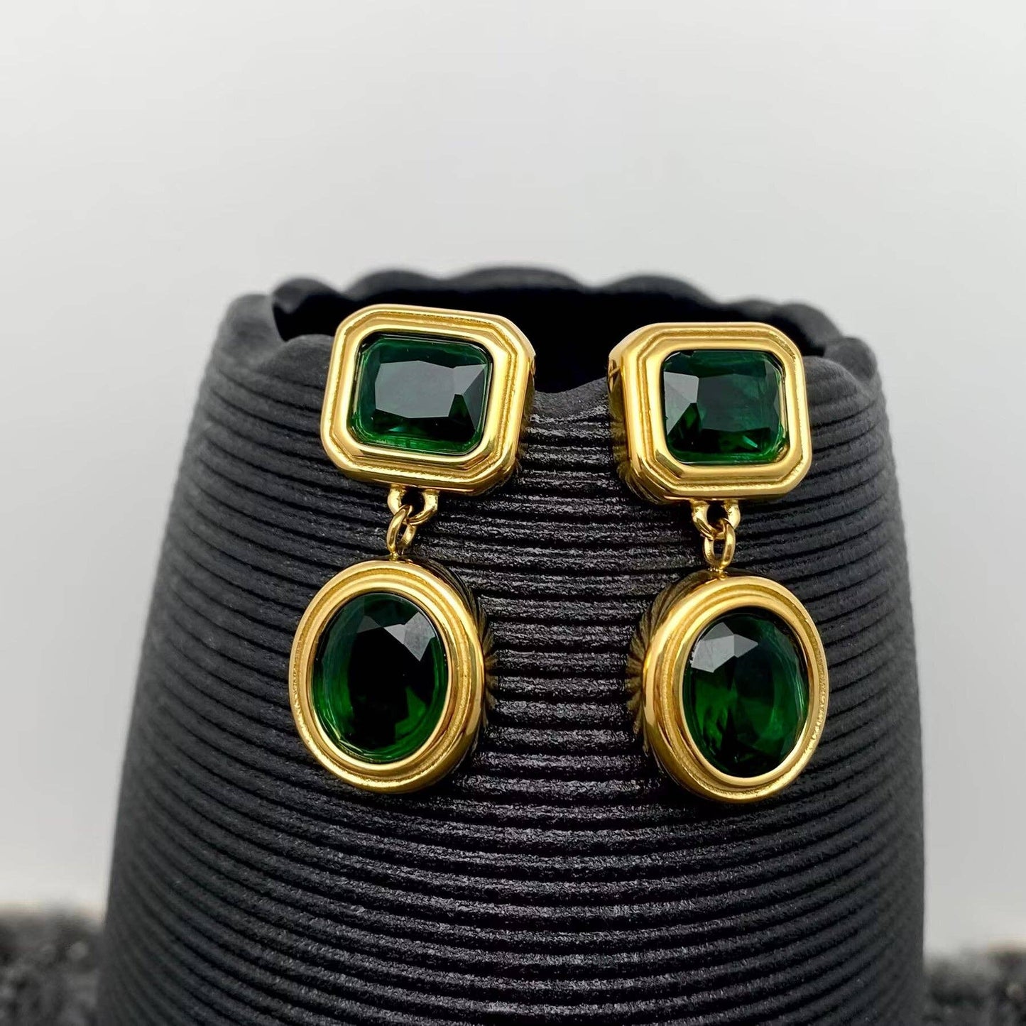 18K Gold Plated S.Steel Dangle Earrings