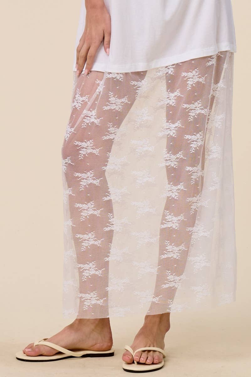 Free Spirit Rock & Roll Graphic Floral Lace Tshirt Dress