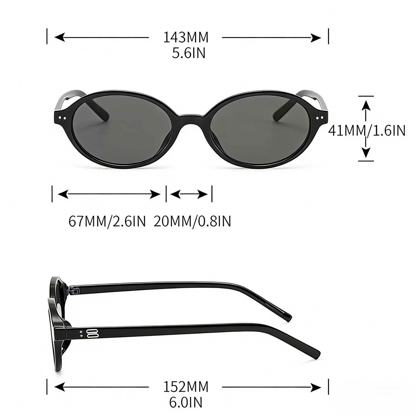 Retro Oval Classic Sunglasses