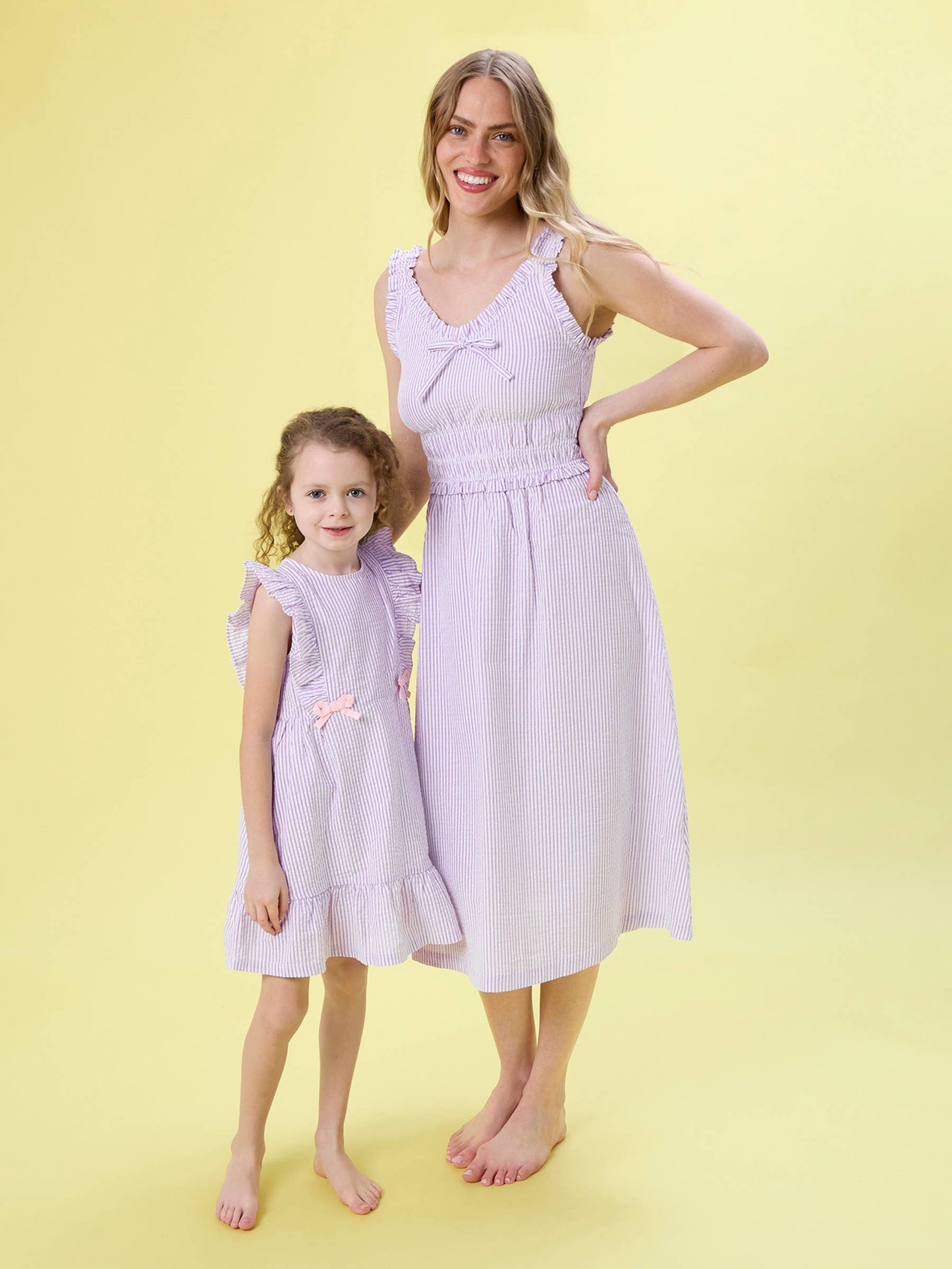 Baby Girls Wisteria Purple Signature Seersucker Ruffle Swing Top & Ruffle Bloomer Set