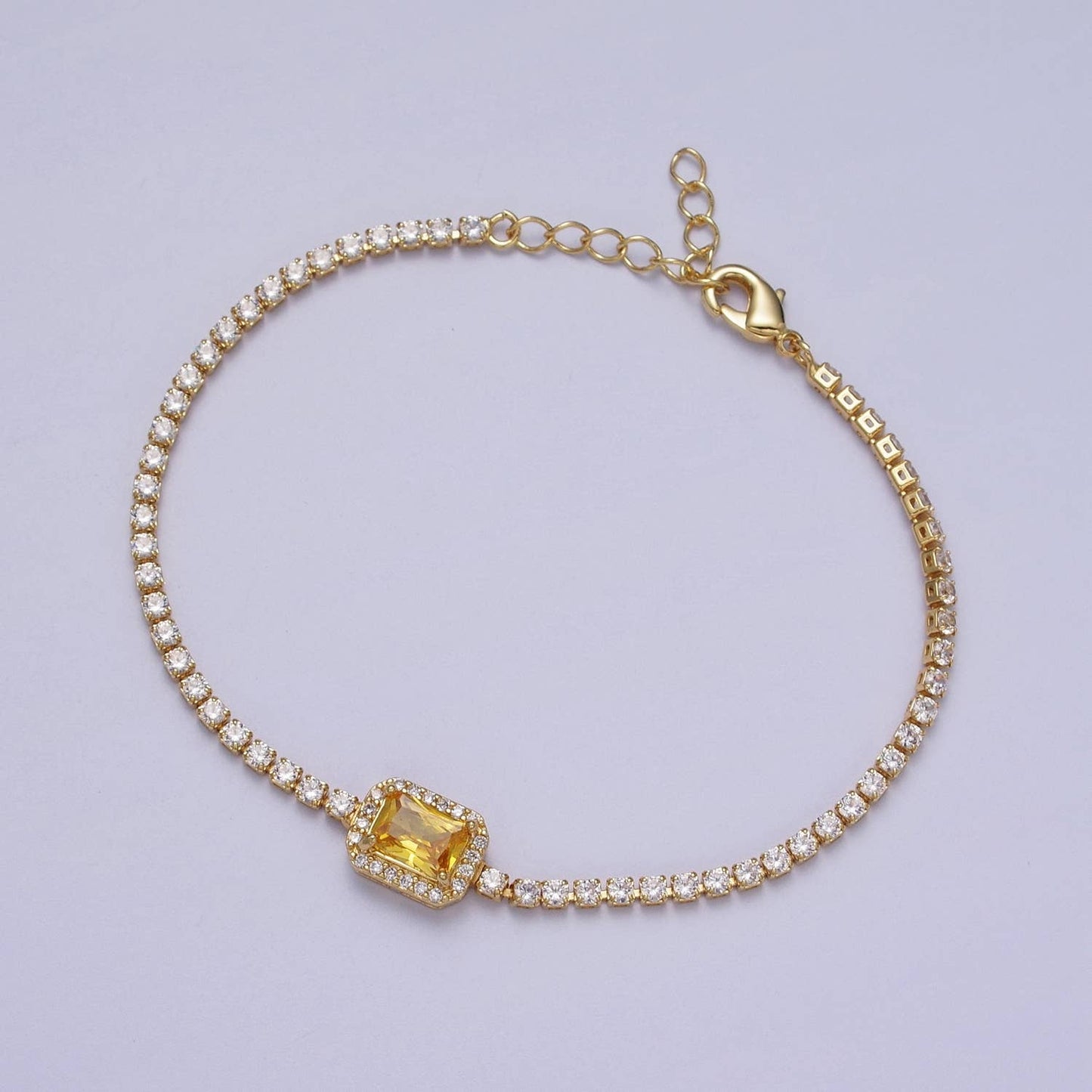 Colorful CZ Tennis Stackable Bracelet  WA1286~ WA1293