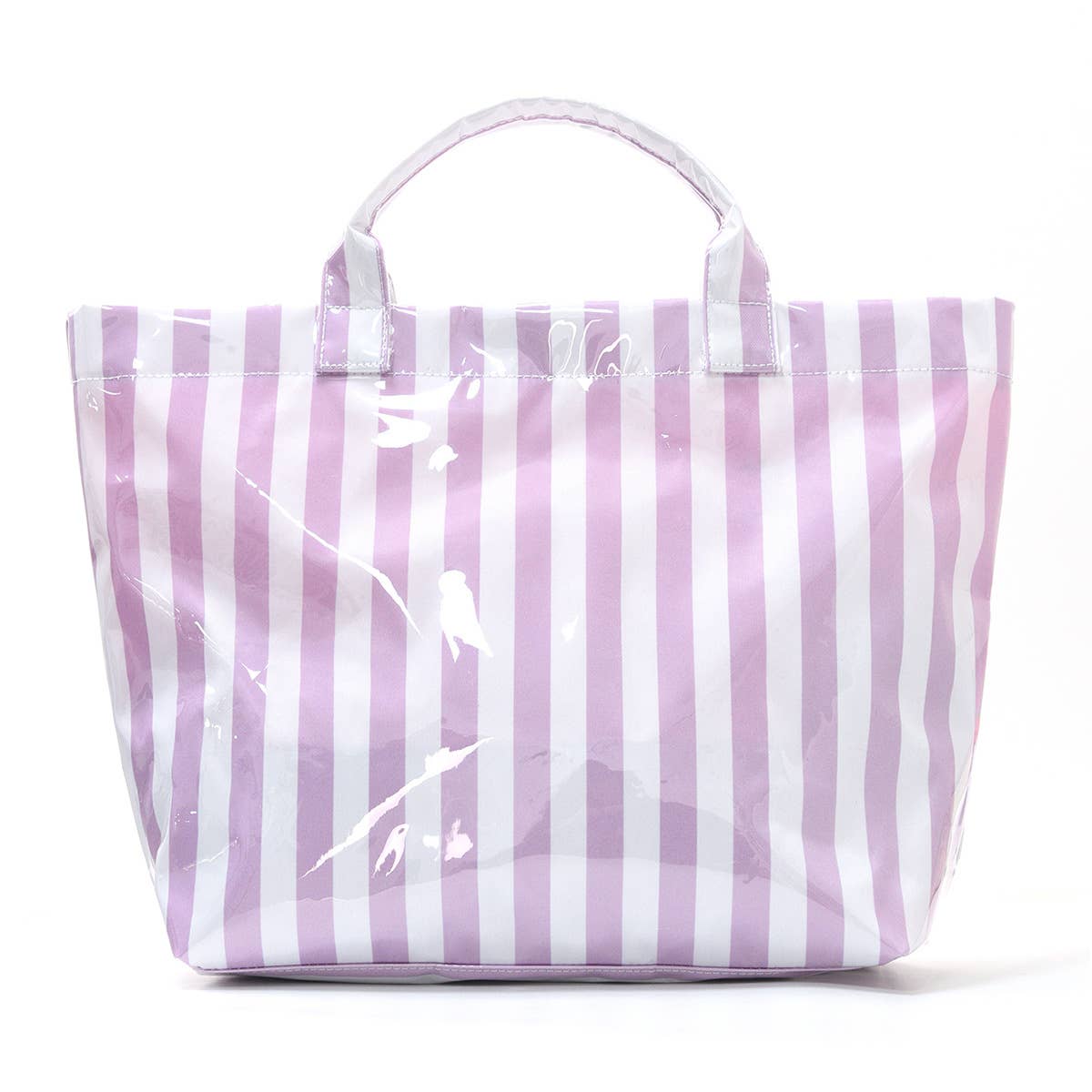Color block Striped Tote Bag PVC Handbag