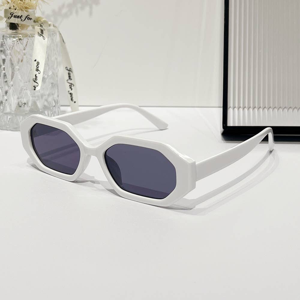 New geometric fashion polygon minimalistic sunglasses