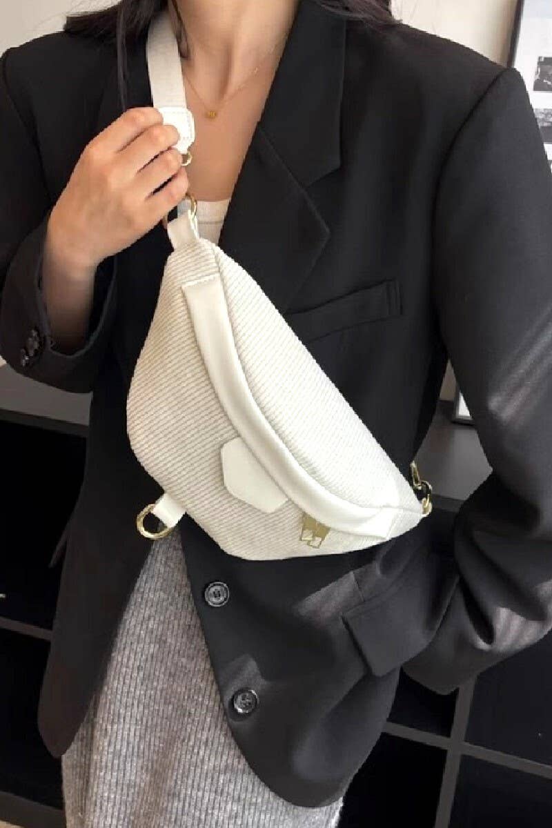 ", Crossbody Lightweight Half moon Bag