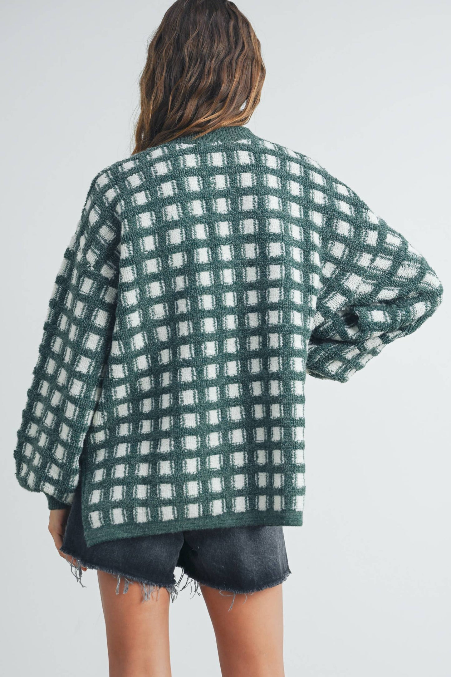 Checkered Oversized Sweater