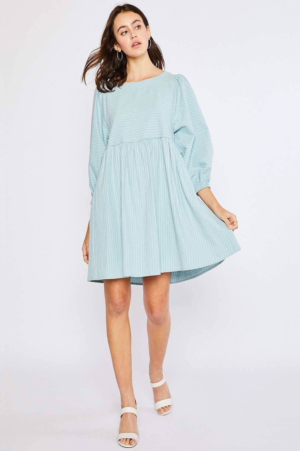PUFF SLEEVE BABYDOLL DRESS