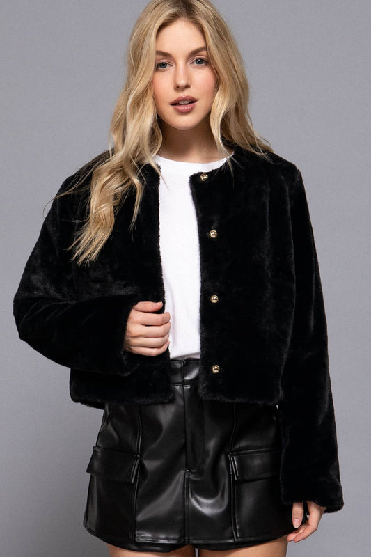 Faux Fur Blazer