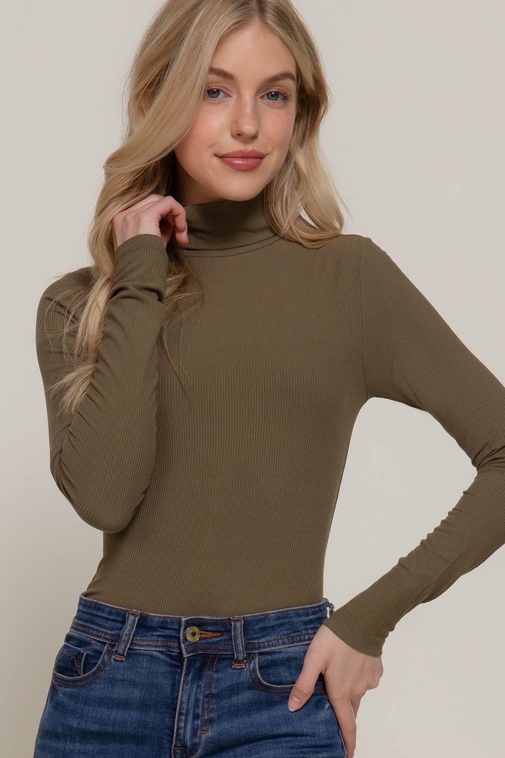 Long Sleeve Turtle Neck Bodysuit