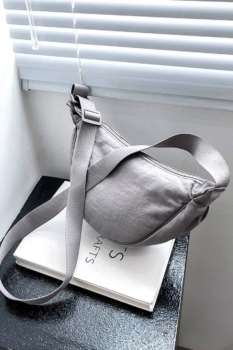 ", Crossbody Lightweight Half moon Bag